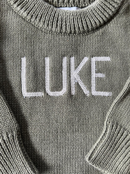 Personalized Embroidered Knitted Neutral Baby Bodysuits