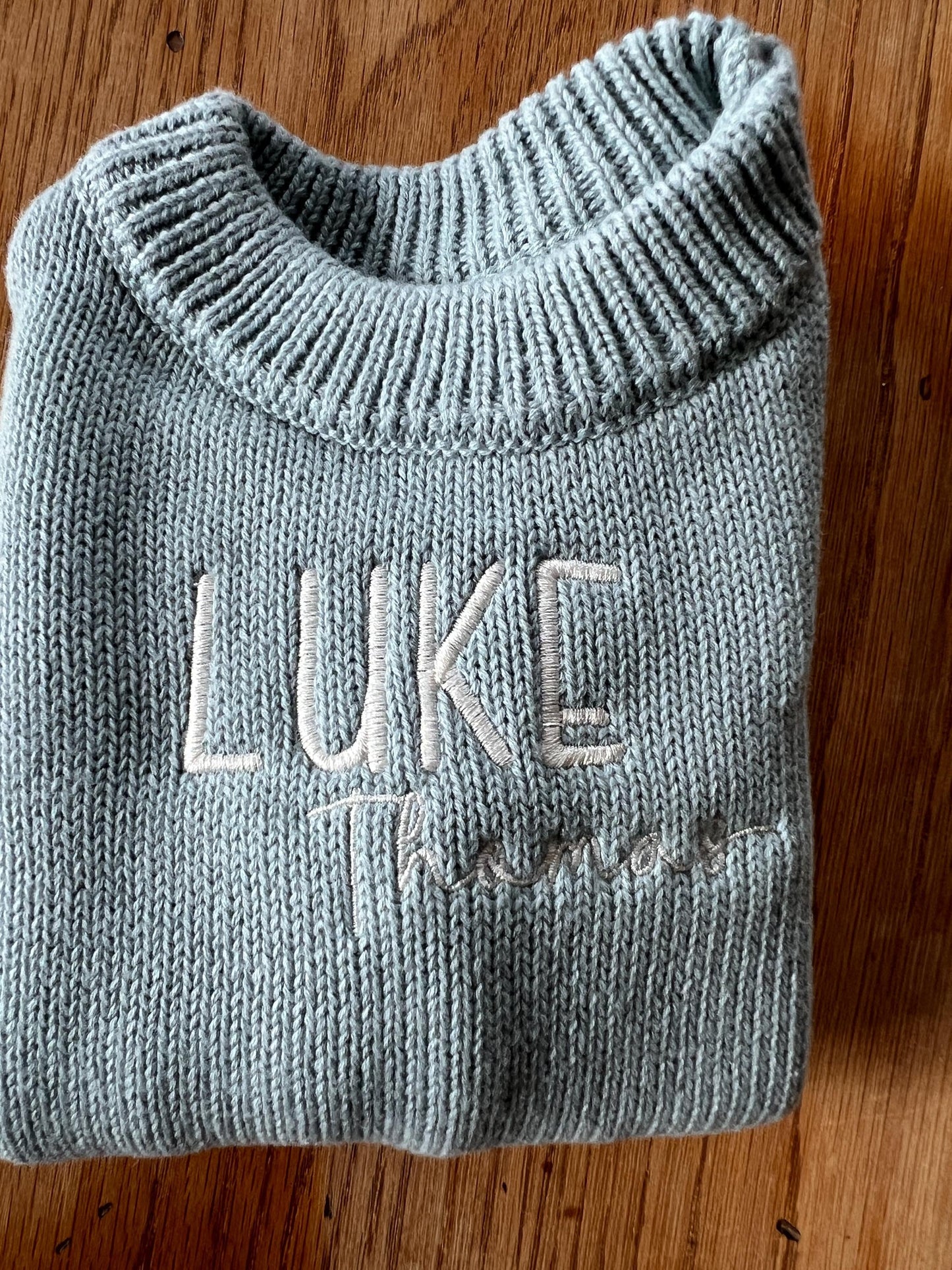 Personalized Embroidered Knitted Neutral Baby Bodysuits