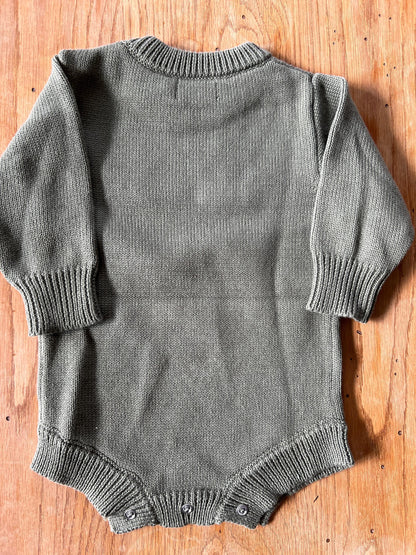 Personalized Embroidered Knitted Neutral Baby Bodysuits