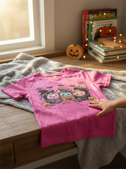 Cute Halloween Dumpling Graphic Short Sleeve T-Shirt