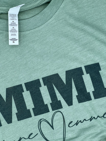 Personalized Mimi T-Shirt – Custom Grandma & Grandchild Name Shirt