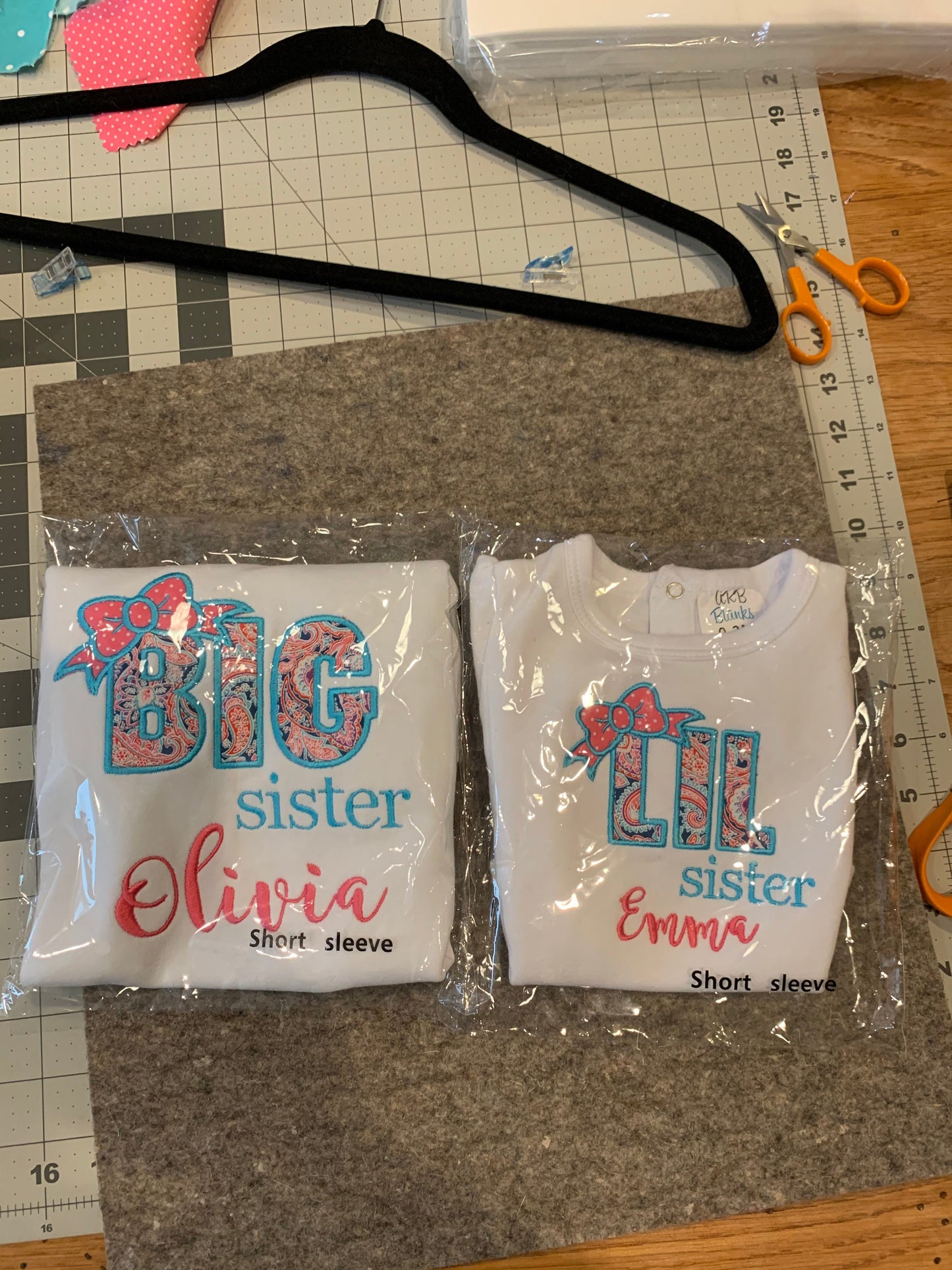 Personalized Embroidered Big Sister Announcement Shirt