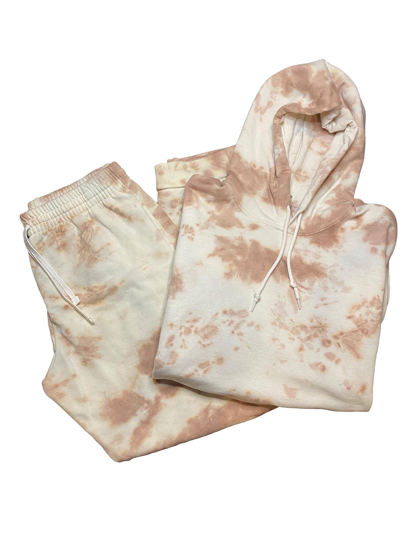 Tie Dye Hoodie & Joggers - Tan