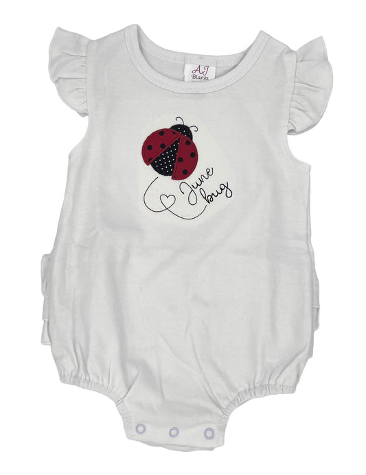 Personalized Embroidered Lady Bug Infant child One piece  June BUG