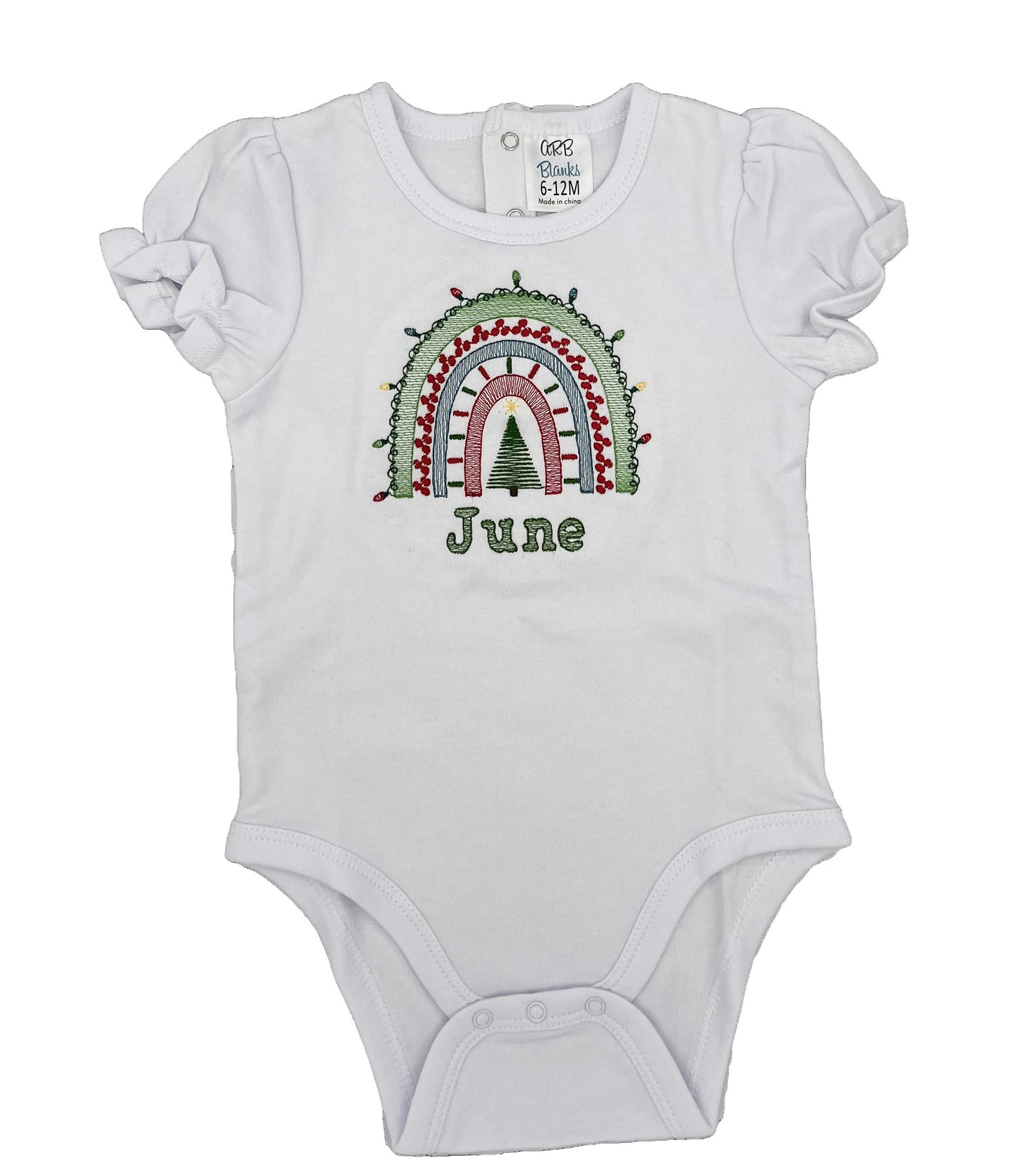 Embroidered Rainbow Christmas - Infant/Child Bodysuit/Shirt