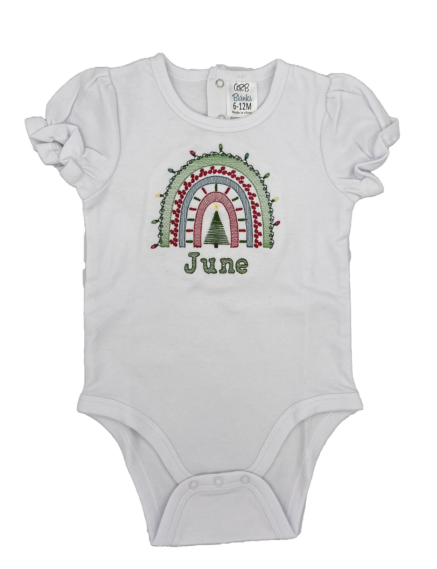 Embroidered Rainbow Christmas - Infant/Child Bodysuit/Shirt