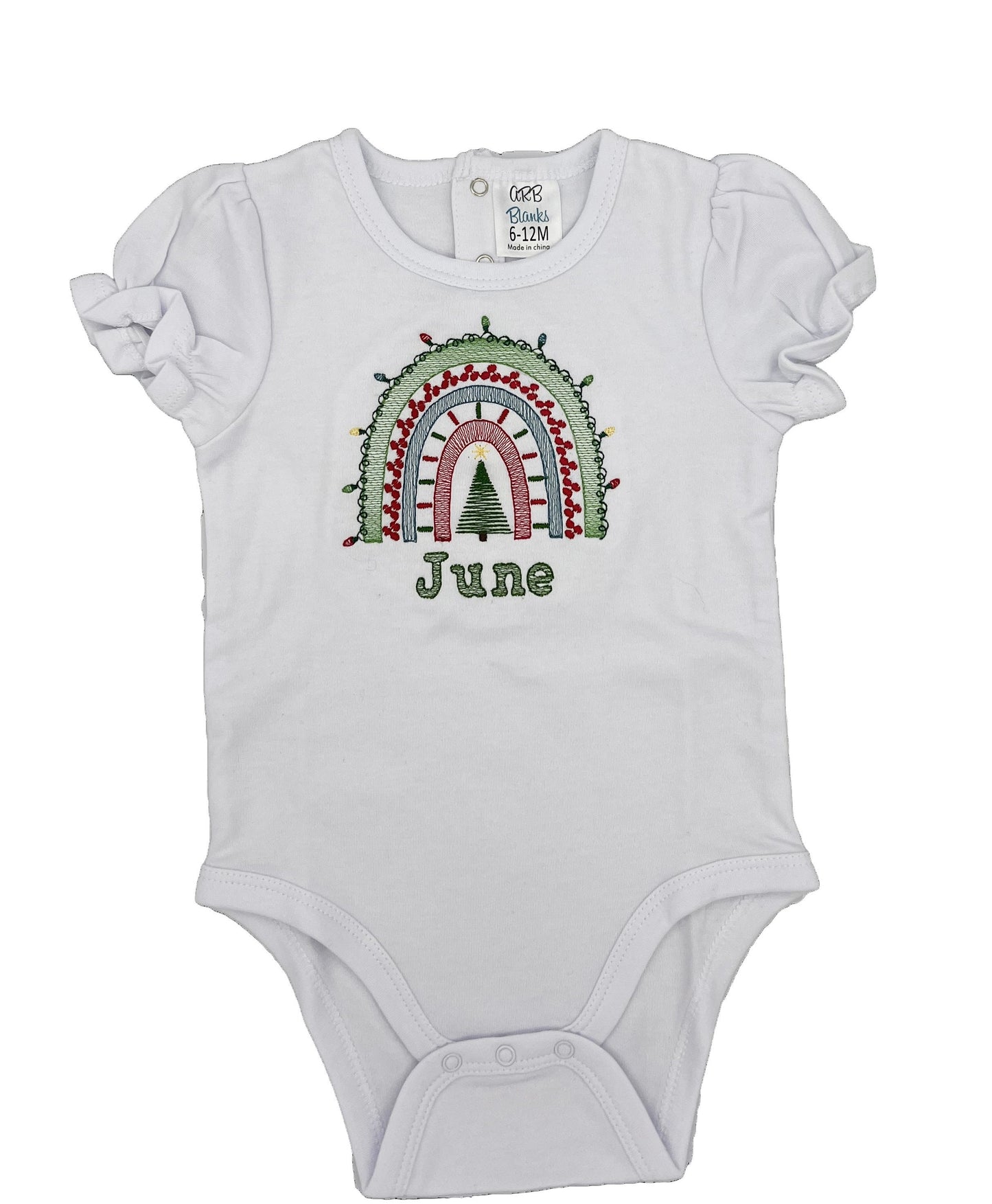 Embroidered Rainbow Christmas - Infant/Child Bodysuit/Shirt